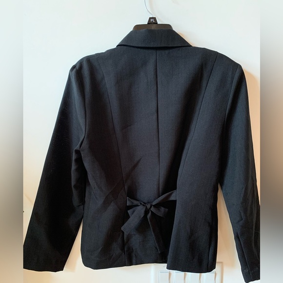 Women’s Spango Black tie back Button Down Blazer Jacket Size: 8 - Picture 5 of 6